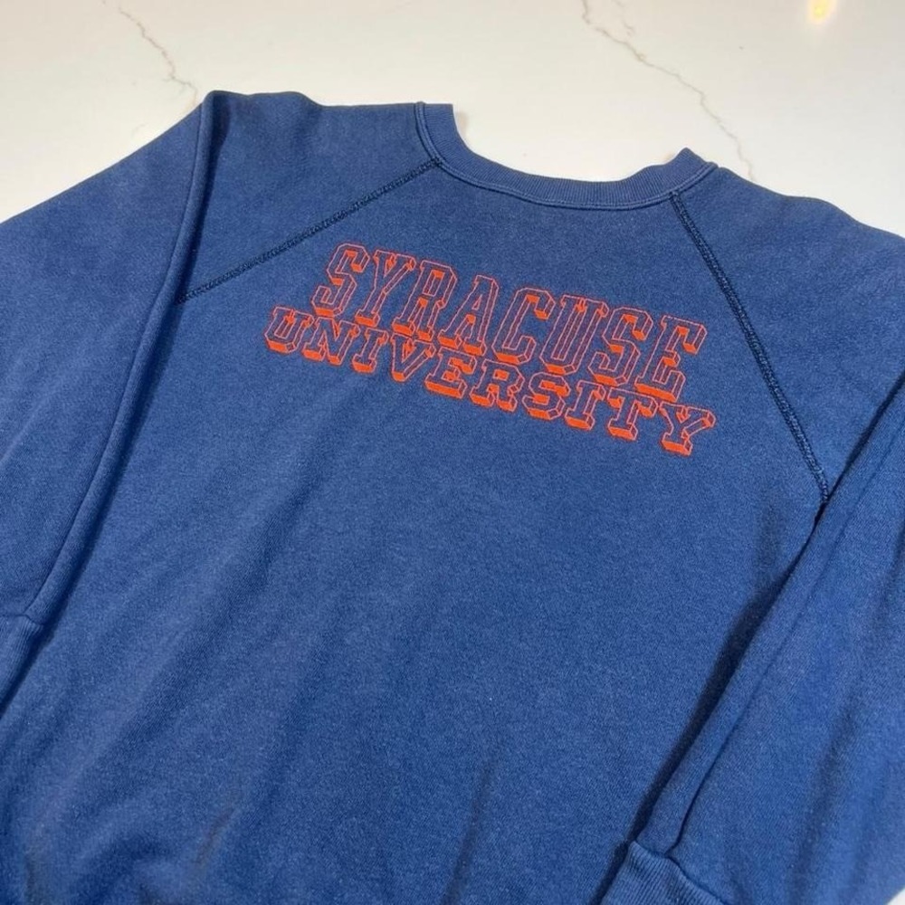Vintage Syracuse University Sweatshirt Unisex 60s 70s Raglan Crewneck Pullover